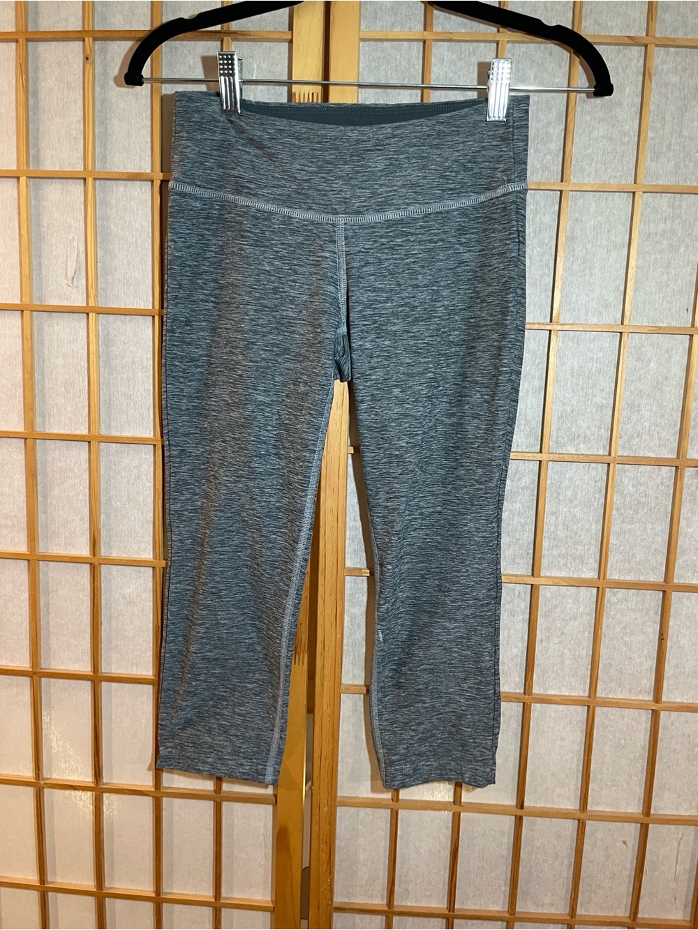 New Balance NB Dry Grey Space Dye Crop Leggings Capri Yoga Pants